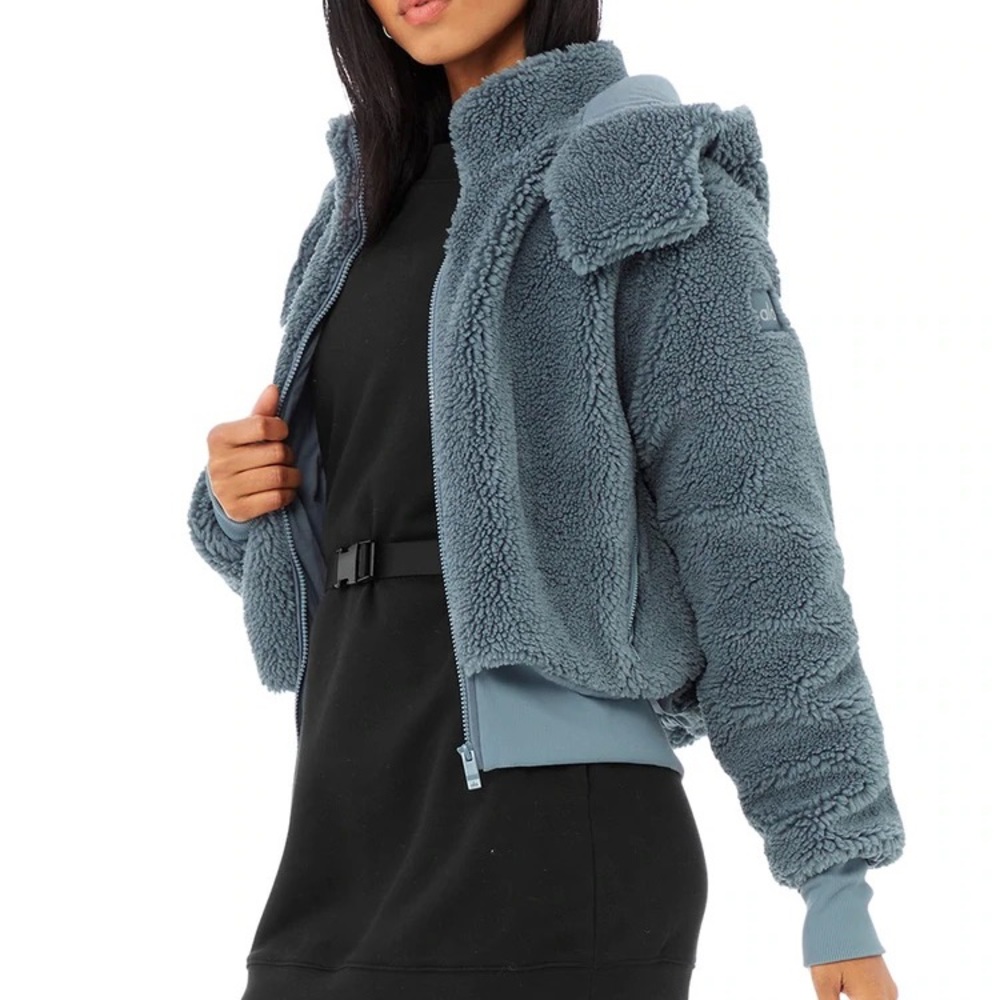 Alo Foxy Sherpa Jacket Steel Blue